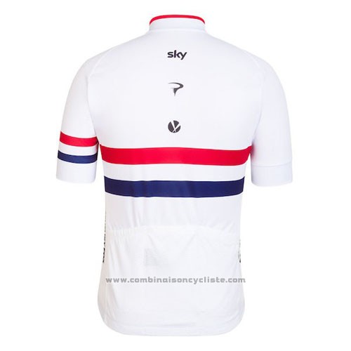 2016 Maillot Cyclisme France Rouge et Blanc Manches Courtes et Cuissard